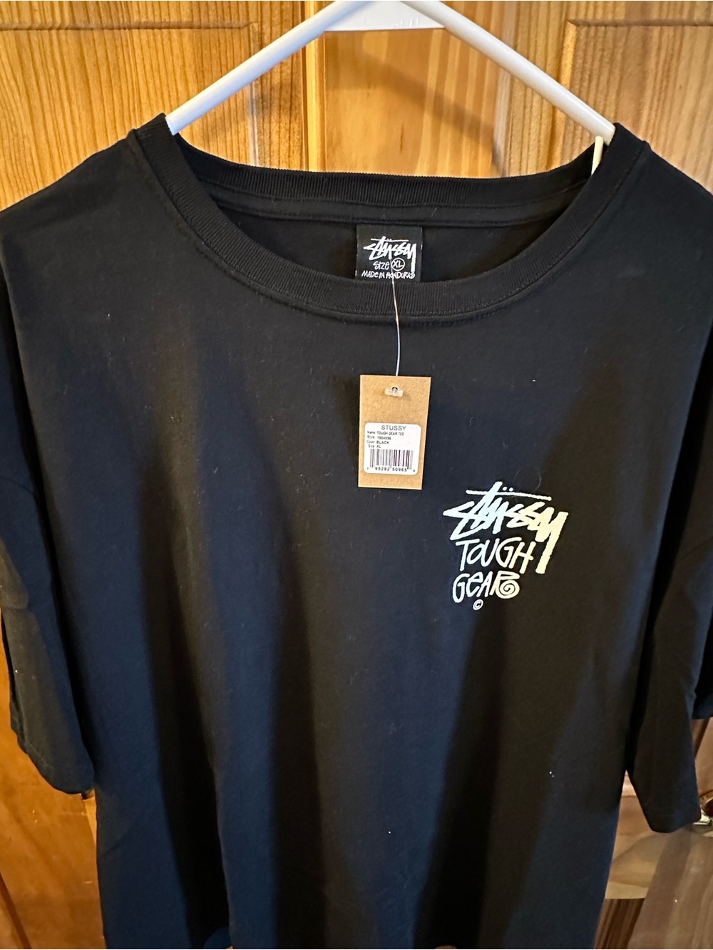 Stussy Black Tough Gear Graphic Men's Shirt